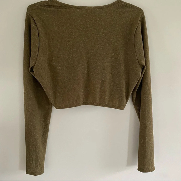 Savage X Fenty Sleep And Shine Long Sleeve Crop Tee In Green Size Large - Picture 7 of 7